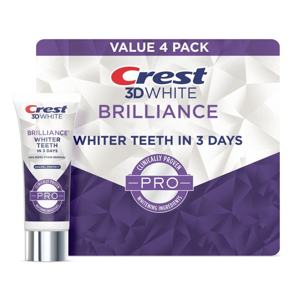 Crest 3D White Brilliance PRO Enamel Protect Toothpaste (3 oz. 4 pk.) - Oral Care - Crest