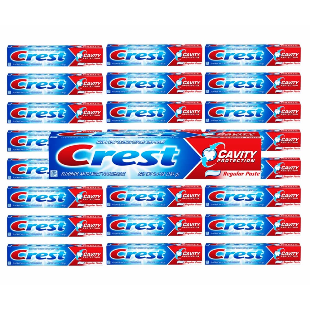 Crest Fluoride Anticavity Toothpaste Cavity Protection Regular Paste 8.2 Oz - 120 Pack - Toothpaste - Crest