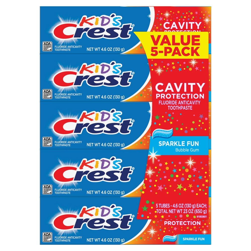 Crest Kid’s Toothpaste Sparkle Fun (4.6 oz. 5 pk.) - Oral Care - Crest Kid’s