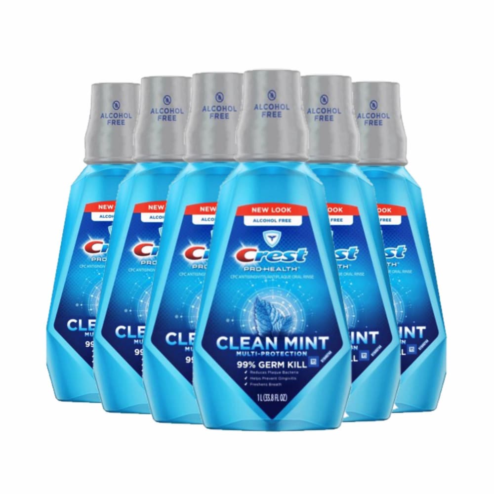 Crest Pro-Health Multi-Protection Mouthwash - Clean Mint - 33.8 fl oz - 6 Packs - Mouthwash & Rinses - Crest