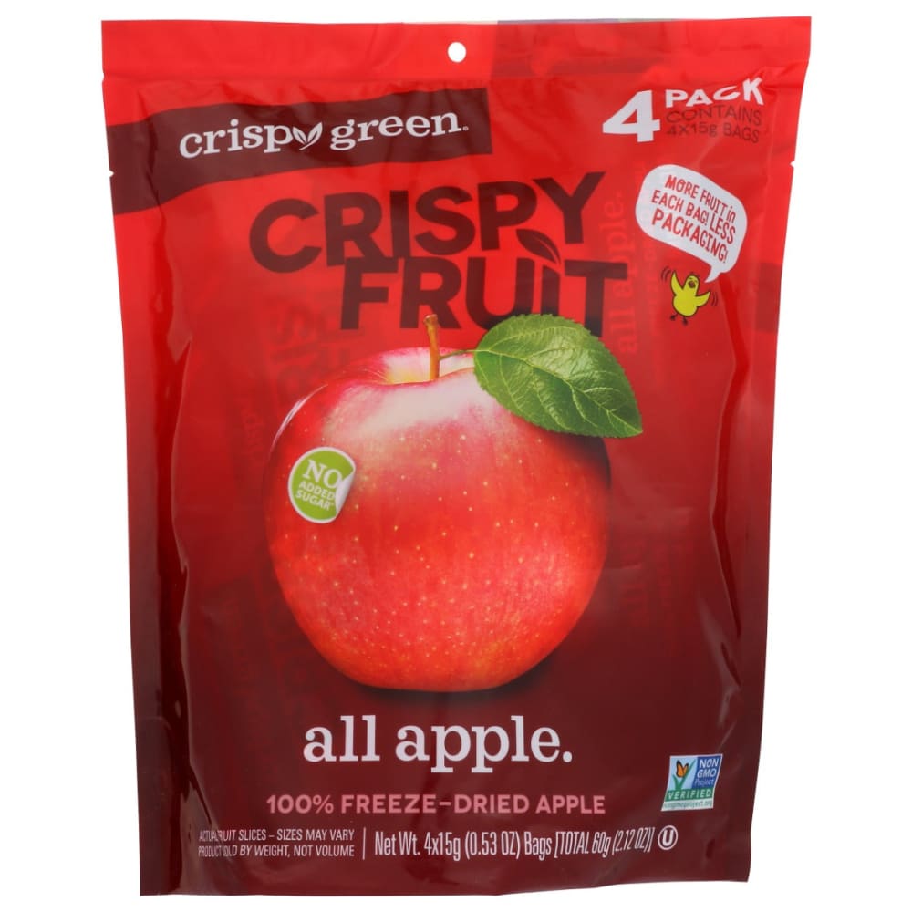 CRISPY GREEN: Apple Dried 2.12 OZ (Pack of 3) - Fruit Snacks - CRISPY GREEN