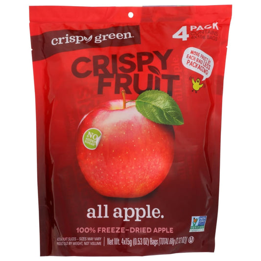 CRISPY GREEN: Apple Dried 2.12 OZ (Pack of 3) - Fruit Snacks - CRISPY GREEN
