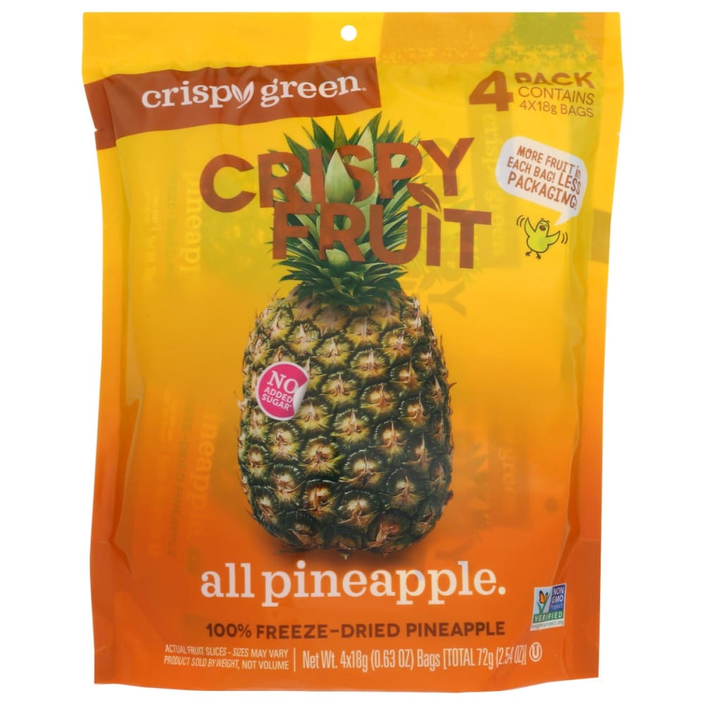 CRISPY GREEN: Pineapple Dried 2.54 OZ (Pack of 3) - Fruit Snacks - CRISPY GREEN
