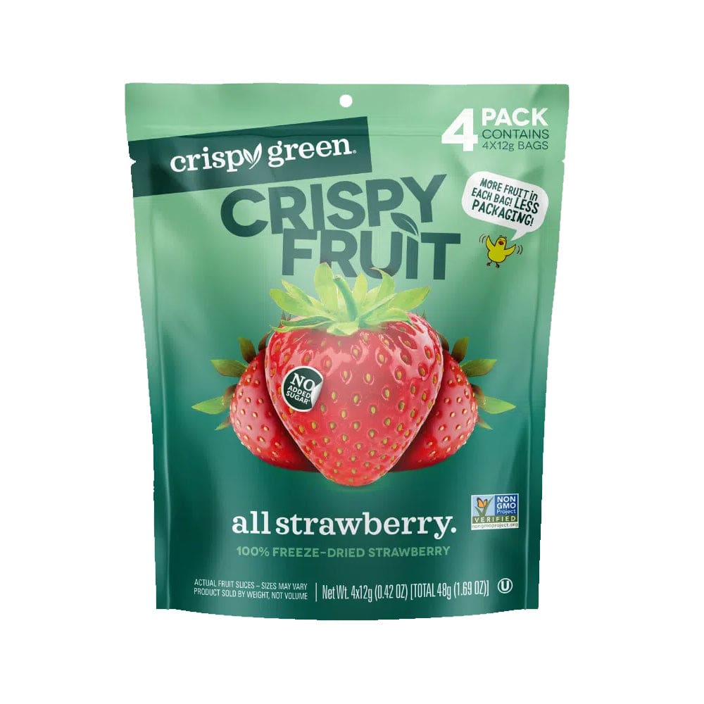 CRISPY GREEN: Strawberry Dried 1.69 OZ (Pack of 3) - Fruit Snacks - CRISPY GREEN
