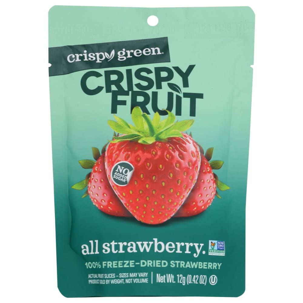 CRISPY GREEN: Strawberry Dried Single Serve 0.42 OZ (Pack of 6) - Fruit Snacks - CRISPY GREEN