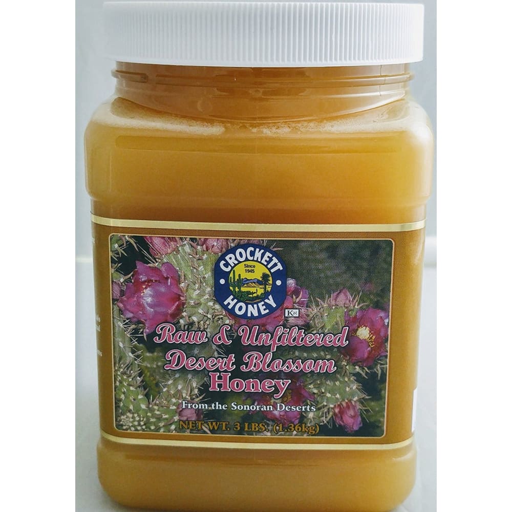 CROCKETT HONEY: Raw and Unfiltered Desert Blossom Honey, 3 lb | ShelHealth