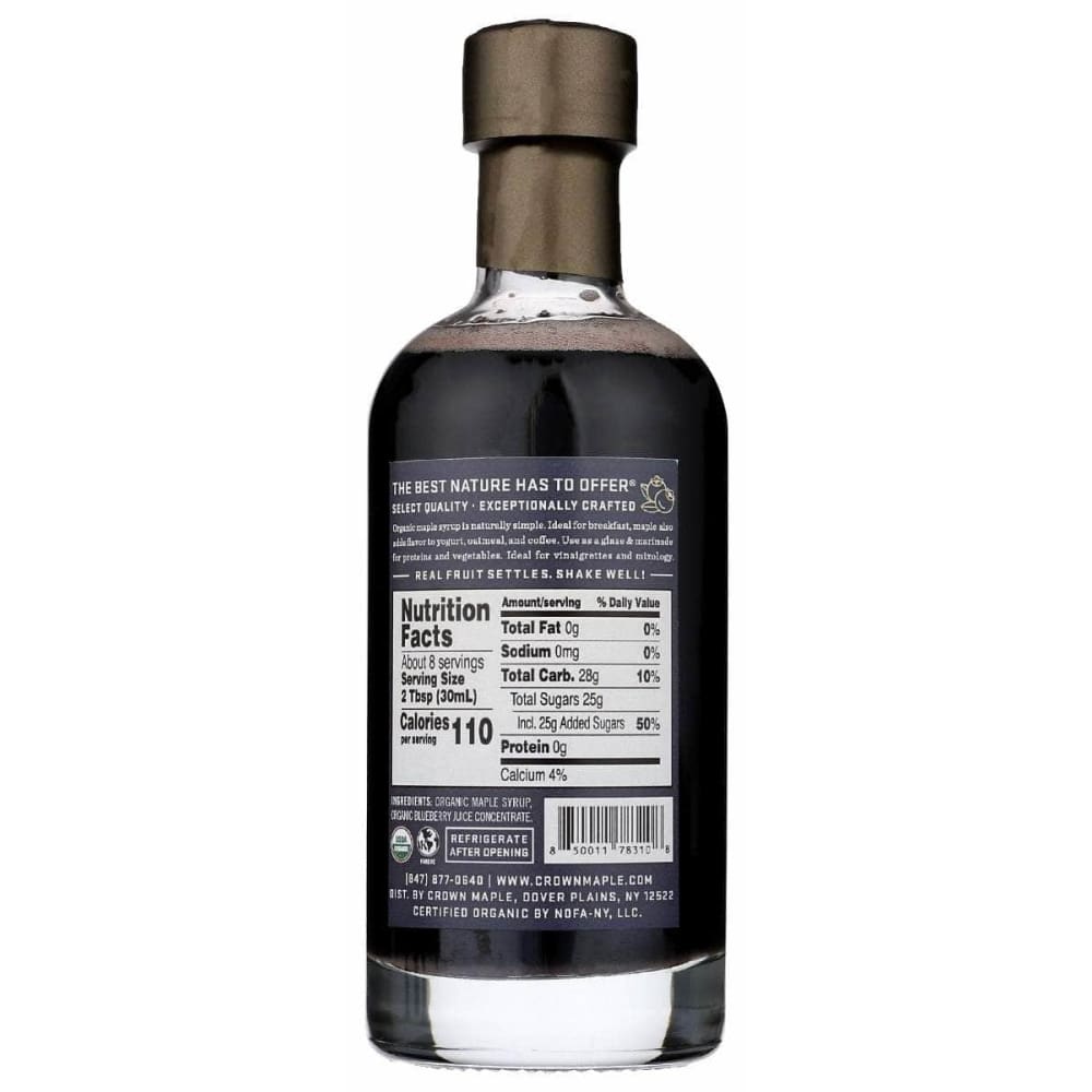 CROWN MAPLE Grocery > Breakfast > Breakfast Syrups CROWN MAPLE: Organic Blueberry Maple Syrup, 8.5 fo