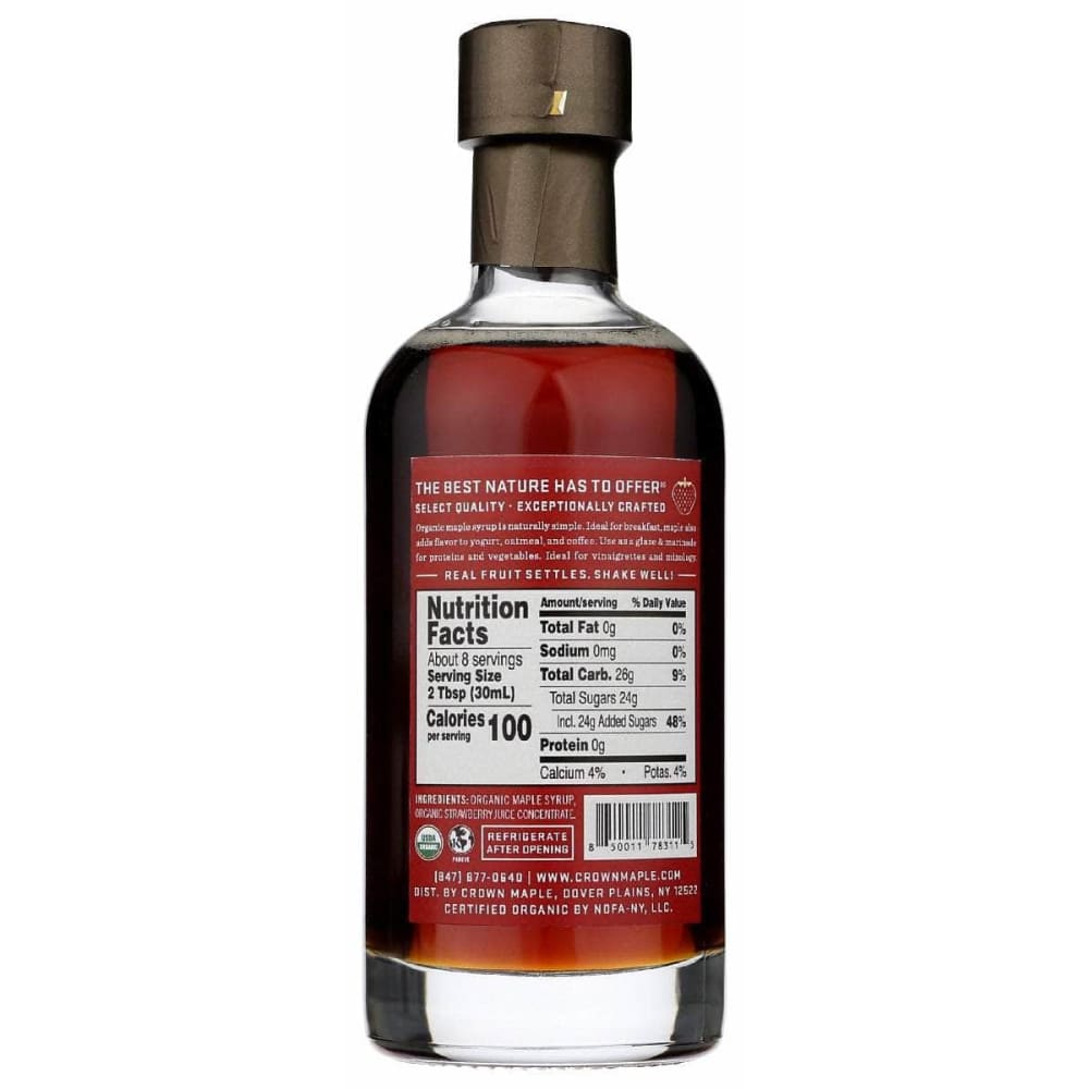 CROWN MAPLE Grocery > Breakfast > Breakfast Syrups CROWN MAPLE: Organic Strawberry Maple Syrup, 8.5 FO
