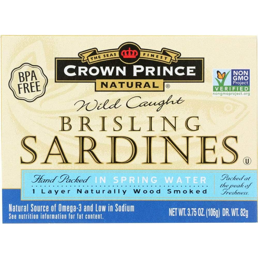 Crown Prince Crown Prince Brisling Sardines In Spring Water, 3.75 oz