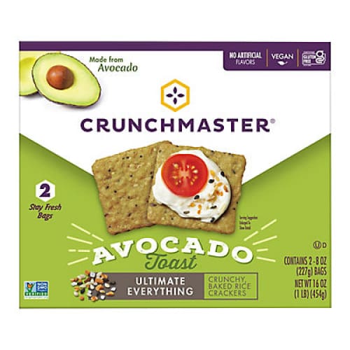 Crunchmaster Avocado Toast Ultimate Everything Crackers 16 oz. - Home/Grocery/Snacks/Crackers/ - Crunchmaster