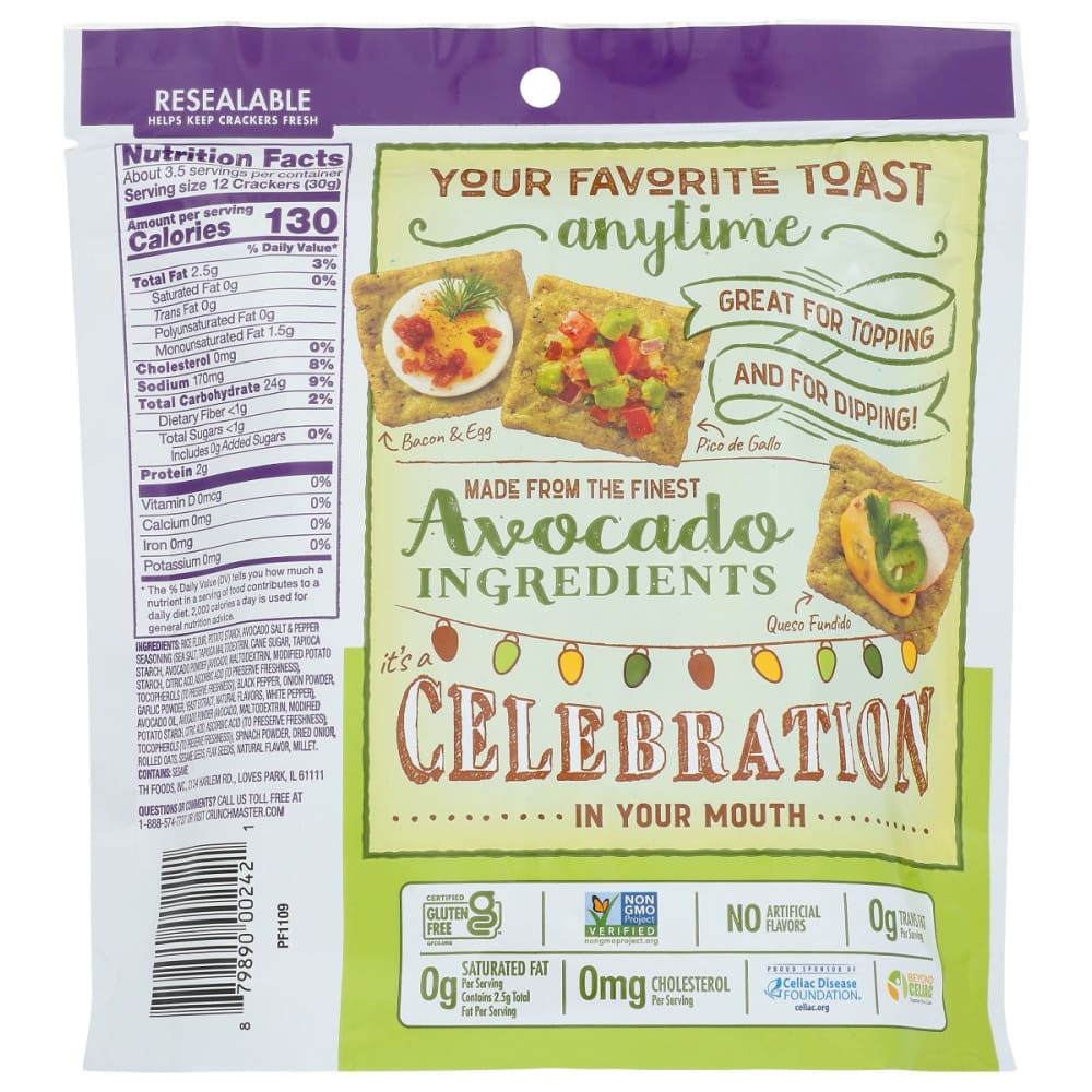 CRUNCHMASTER: Cracker Avocado Toast S&P 3.54 oz - Grocery > Snacks > Crackers > Crackers Rice & Alternative Grain - CRUNCHMASTER