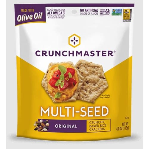 CRUNCHMASTER: Original Multiseed Baked Rice Crackers 9 oz (Pack of 3) - Crackers > Crackers Rice & Alternative Grain - CRUNCHMASTER