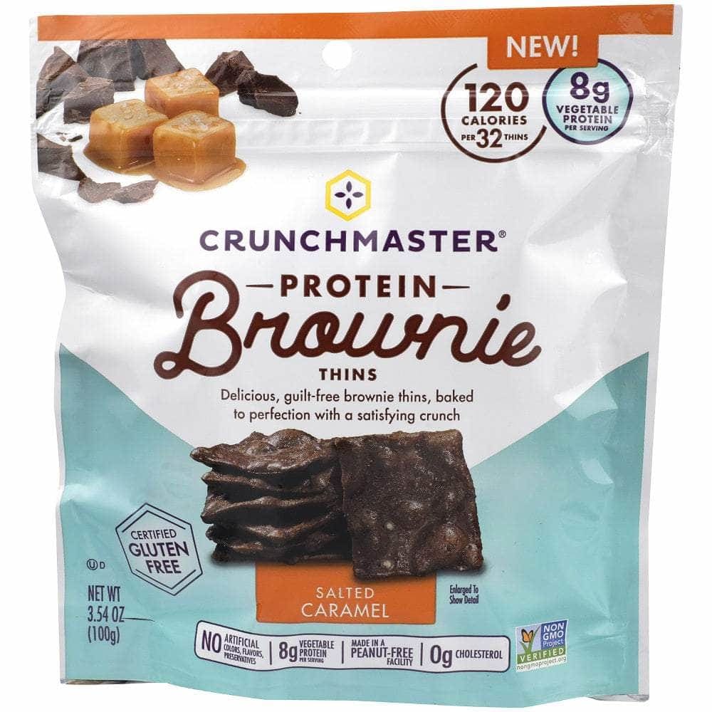 Crunchmaster Crunchmaster Salted Caramel Protein Brownie Thins, 3.54 oz