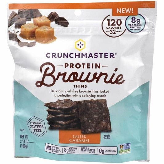 Crunchmaster Crunchmaster Salted Caramel Protein Brownie Thins, 3.54 oz