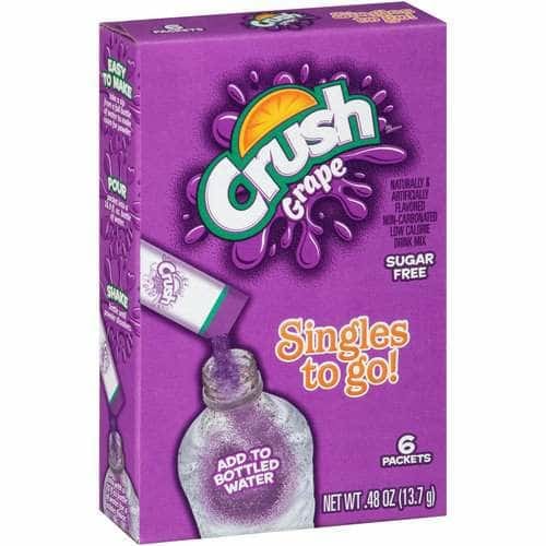 CRUSH Grocery > Beverages > Juices CRUSH: Grape Powder Drink Mix 6 Packets, 0.48 oz