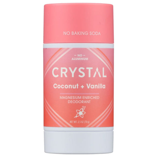 CRYSTAL BODY DEODORANT: Deodorant Ccnut Vanilla 2.5 OZ (Pack of 3) - Beauty & Body Care > Deodorants & Antiperspirants > Deodorant Stick -