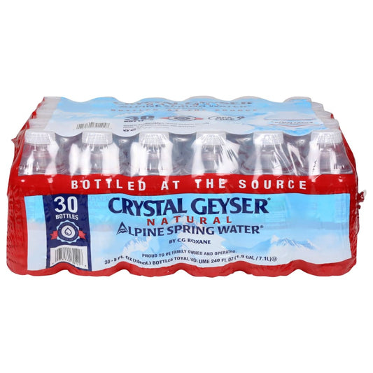 CRYSTAL GEYSER ALPINE SPR: Water Spring 30Pk 8Oz 240 FO (Pack of 4) - Beverages > Water - CRYSTAL GEYSER ALPINE SPR
