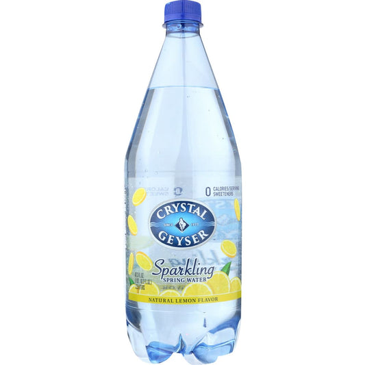CRYSTAL GEYSER: Sparkling Lemon Mineral Water 1.25 lt (Pack of 6) - MONTHLY SPECIALS > Beverages > Water > Sparkling Water - CRYSTAL GEYSER