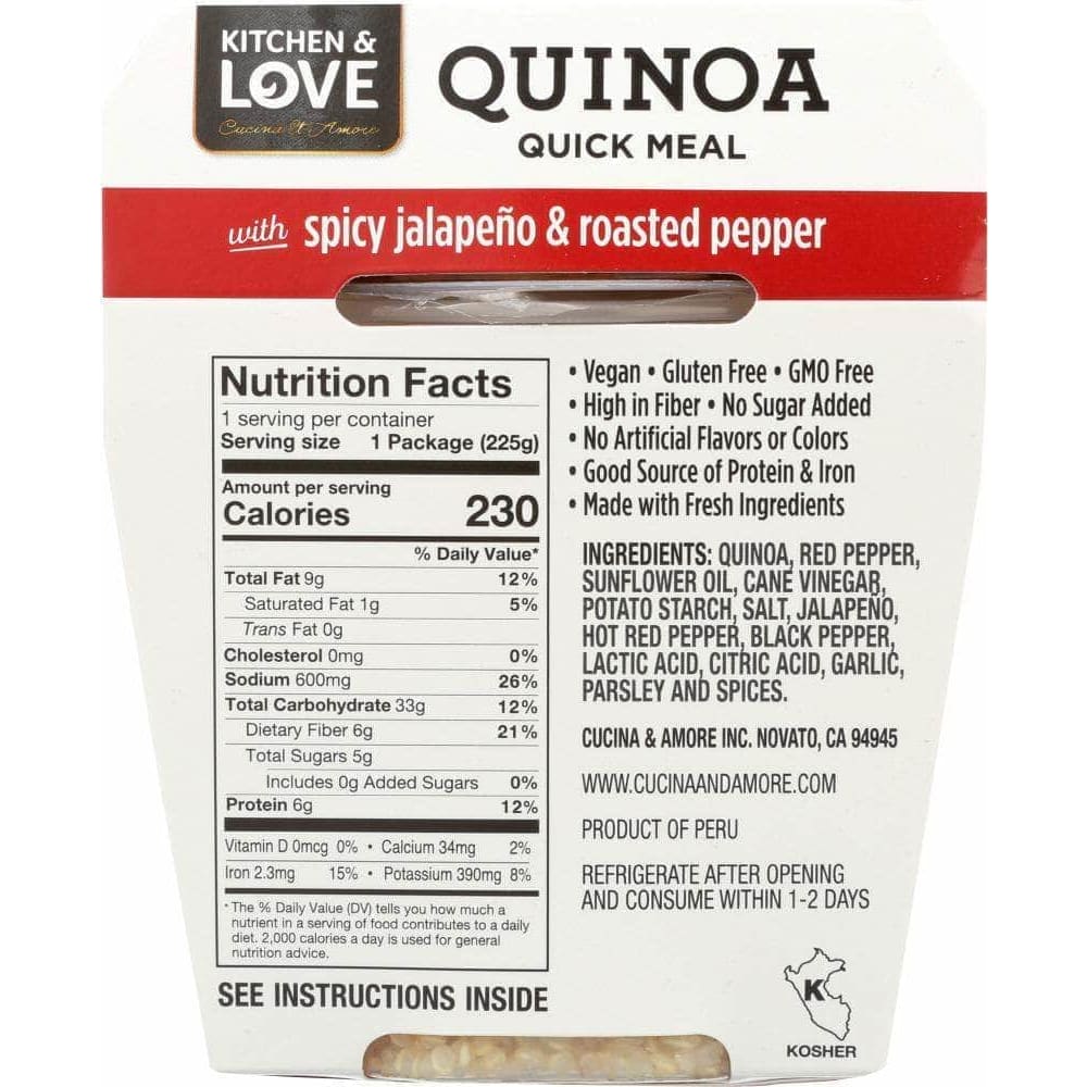 Cucina & Amore Cucina & Amore Quinoa Meal Spicy Jalapeno & Roasted Peppers, 7.9 oz