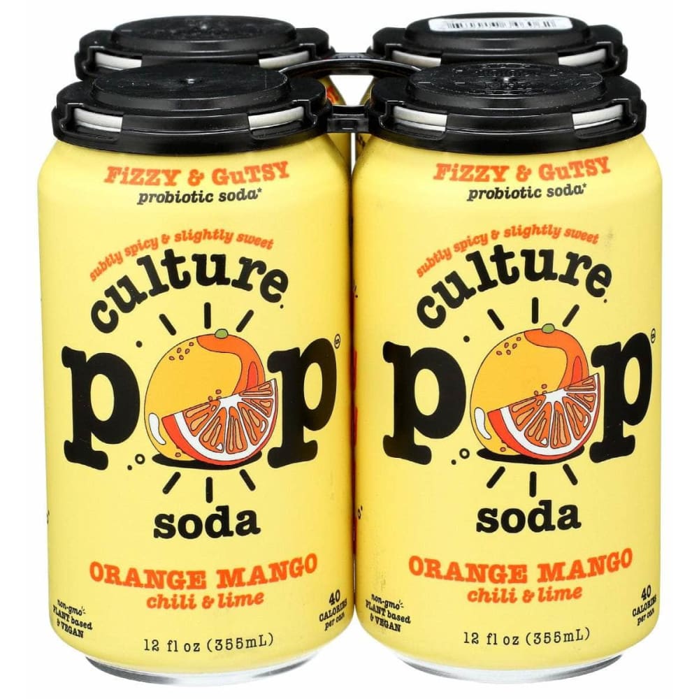 CULTURE POP Culture Pop Soda Probiotic Orange Mango 4Pk, 48 Fo
