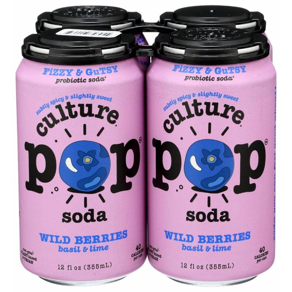 CULTURE POP Culture Pop Soda Probiotic Wild Berry 4Pk, 48 Fo