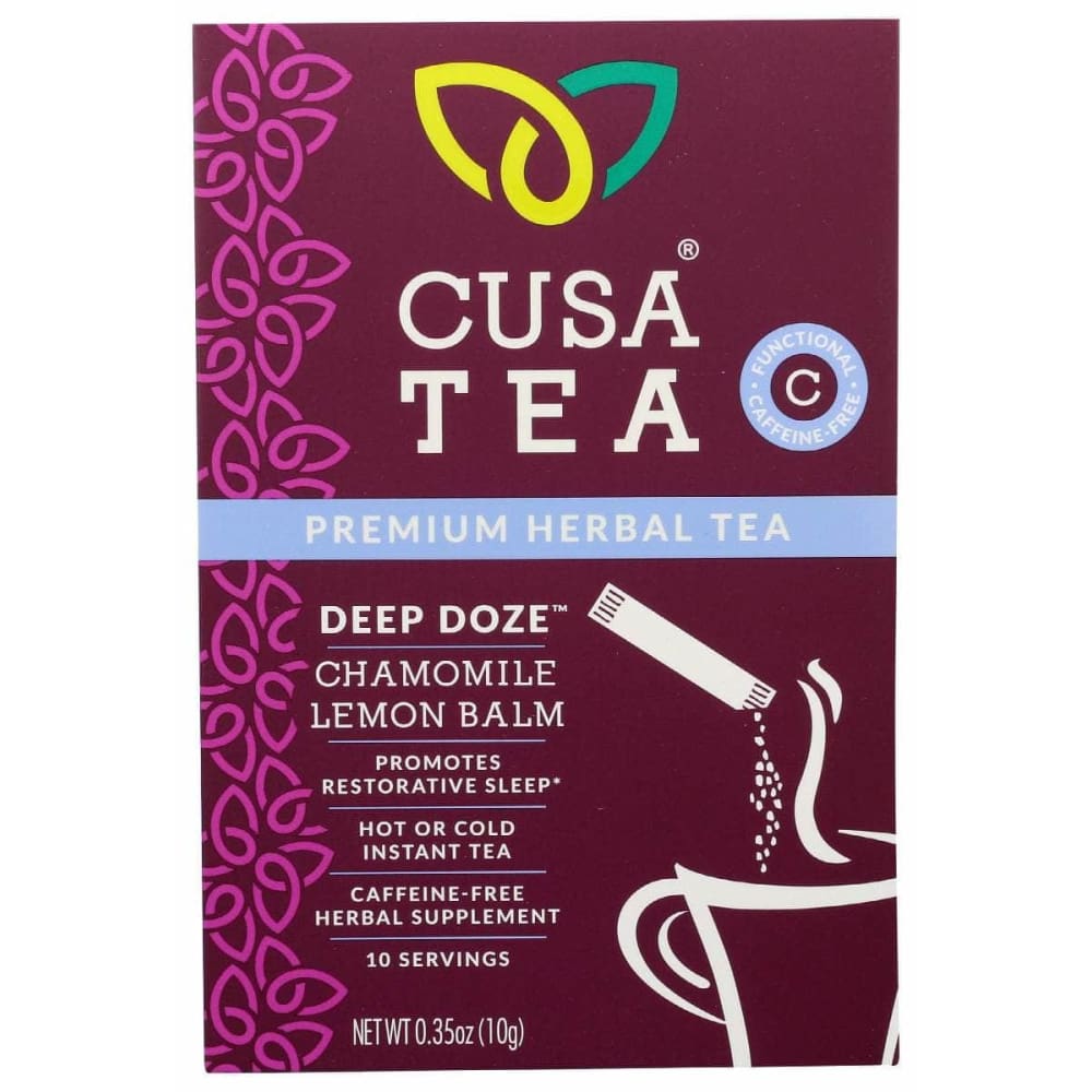 CUSA TEA Grocery > Beverages > Coffee, Tea & Hot Cocoa CUSA TEA: Deep Doze Herbal Tea, 10 ea