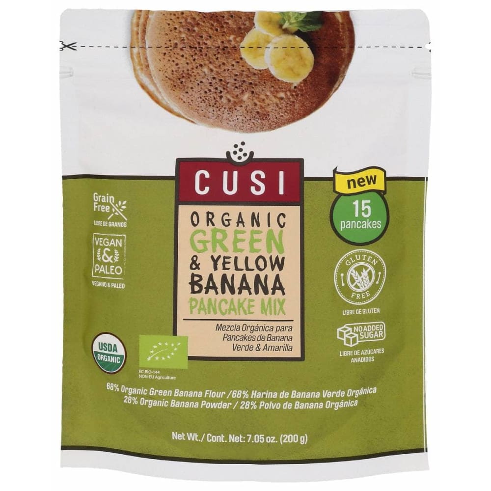 CUSI WORLD Grocery > Cooking & Baking > Baking Ingredients CUSI WORLD: Green Yellow Banana Pancake Mix, 7.05 oz