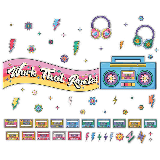 Work That Rocks Bulletin Board Set Happily Ever Elementary Retro Remx (Pack of 3)