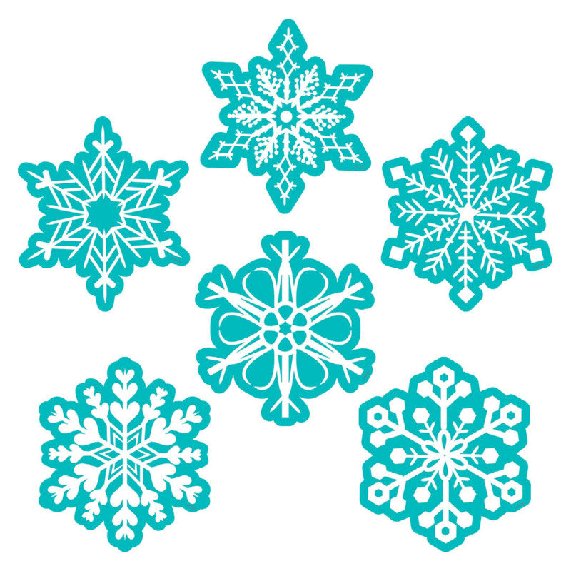 Snowflakes 6In Designer Cutouts (Pack of 6)