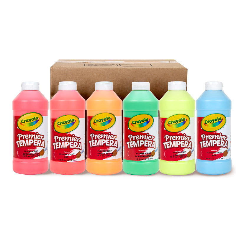 Premier Tempera Fluor Paint 6Ct