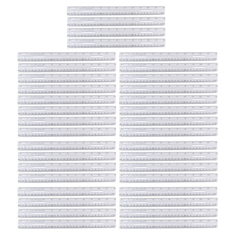 36Pk 12In Plastic Ruler Clear (Pack of 2)