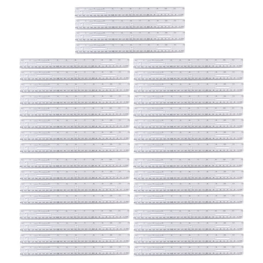 36Pk 12In Plastic Ruler Clear (Pack of 2)