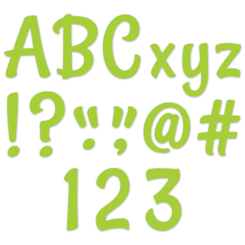 Lime Green Punch-Out Letters 4 In Stylish (Pack of 3)