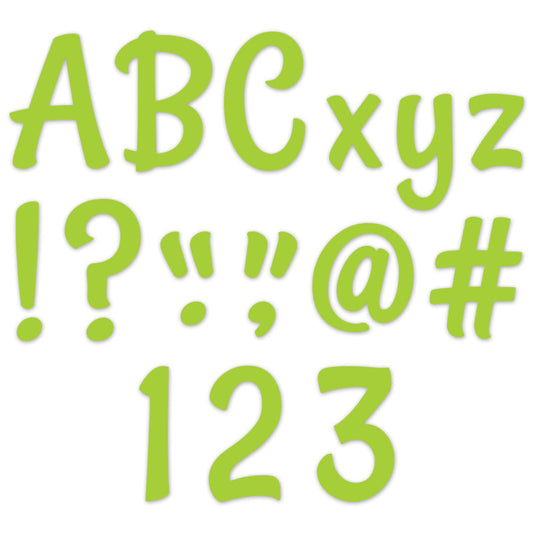 Lime Green Punch-Out Letters 4 In Stylish (Pack of 3)
