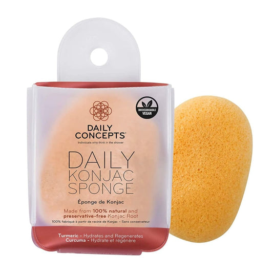DAILY CONCEPTS: Konjac Sponge Turmeric 0.7 oz (Pack of 3) - Bath & Body > Body Scrubs & Muds - DAILY CONCEPTS