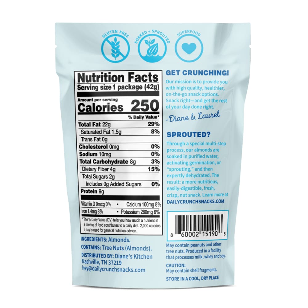 DAILY CRUNCH Daily Crunch Almonds Sprouted, 1.5 Oz