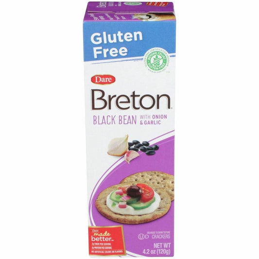 DARE DARE Breton Black Bean With Onion and Garlic Crackers, 4.2 oz