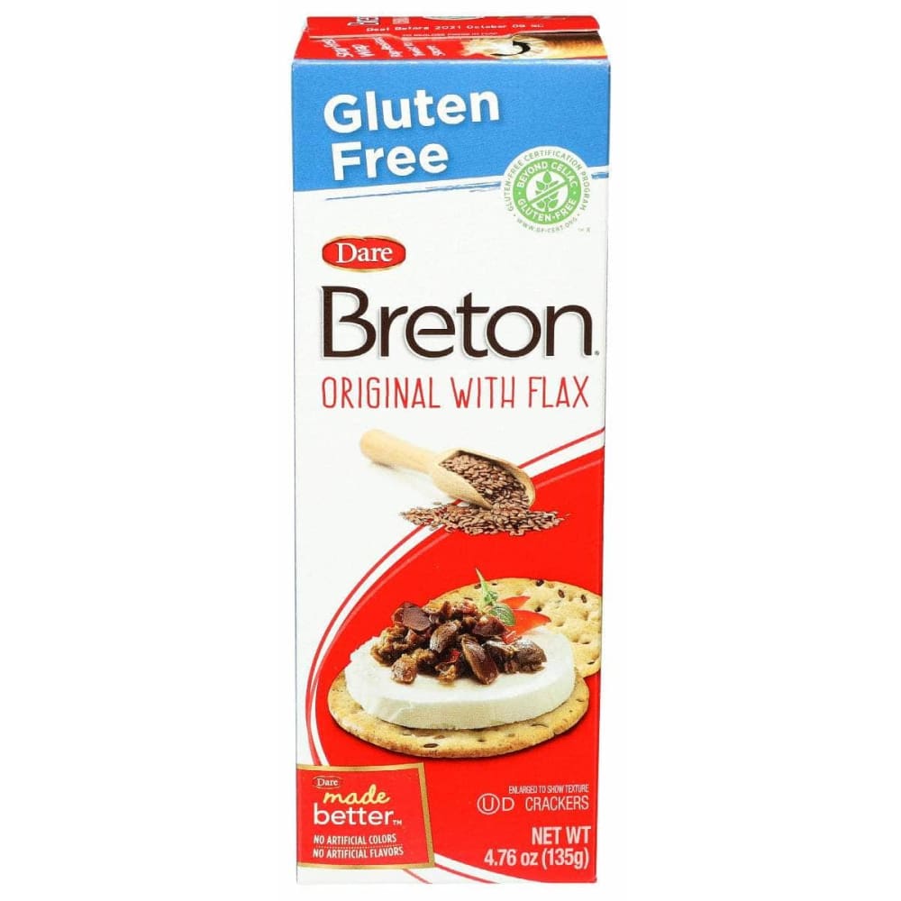 DARE DARE Breton Gluten Free Original With Flax Crackers, 4.76 oz
