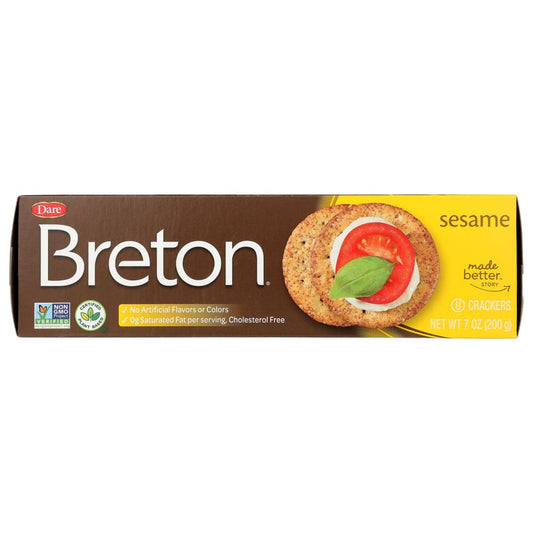 DARE: Cracker Breton Sesame 7 OZ (Pack of 5) - Grocery > Snacks > Crackers - DARE