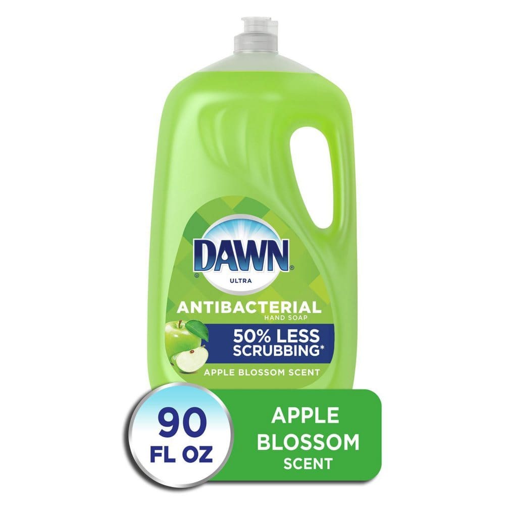 Dawn Ultra Antibacterial Hand Soap Dishwashing Liquid Dish Soap Apple Blossom Scent (90 fl. oz.) - Cleaning Supplies - Dawn Ultra