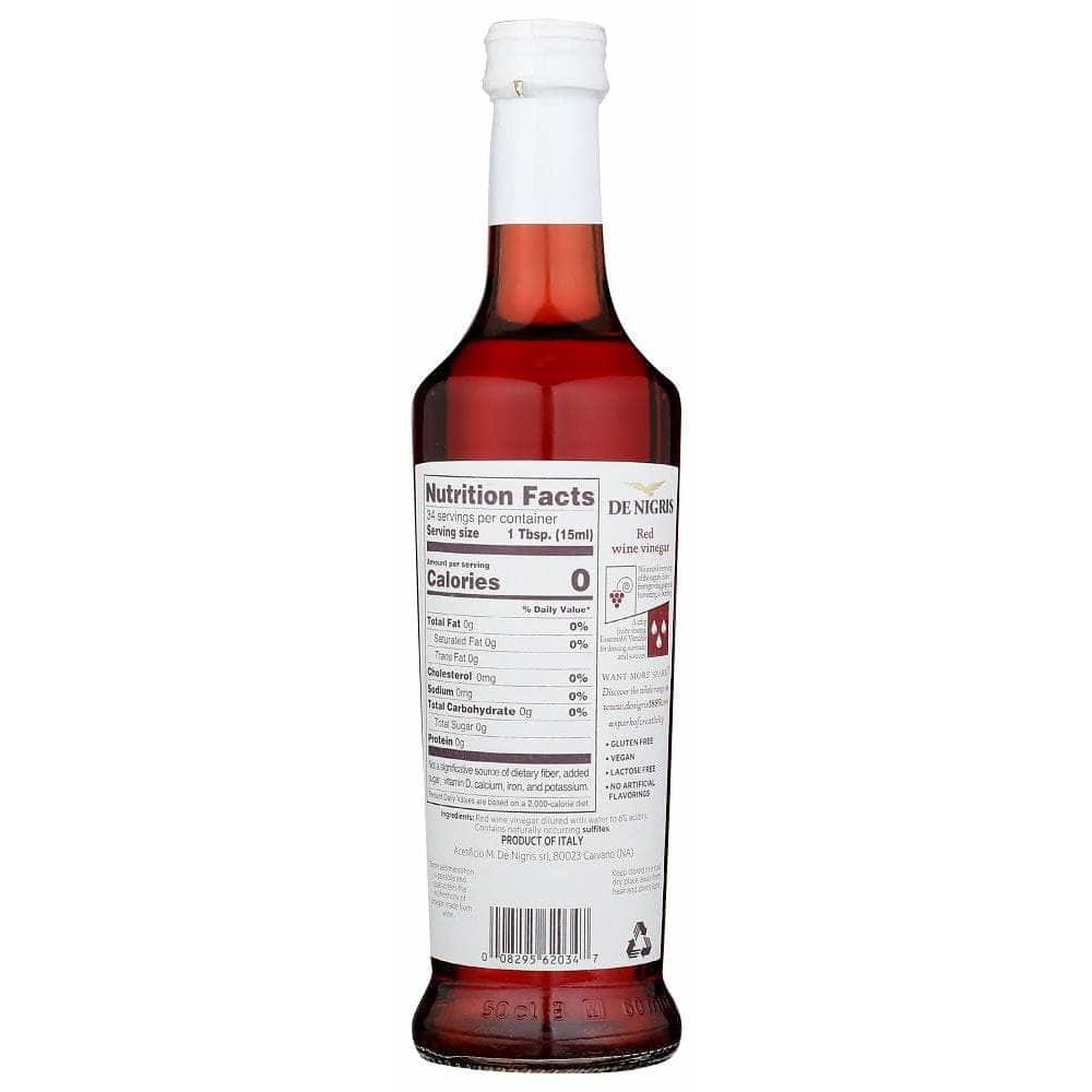 De Nigris De Nigris Red Wine Vinegar, 16.90 Fo