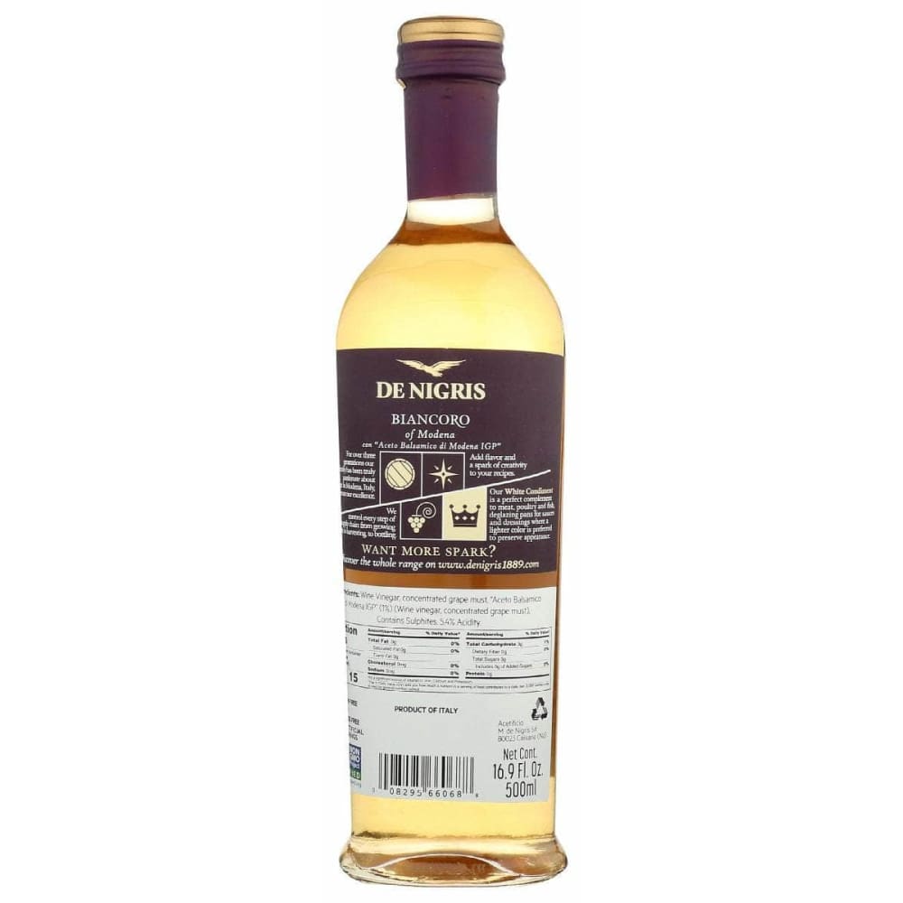 DE NIGRIS De Nigris Sweet White Wine Vinegar Balsamic, 500 Ml