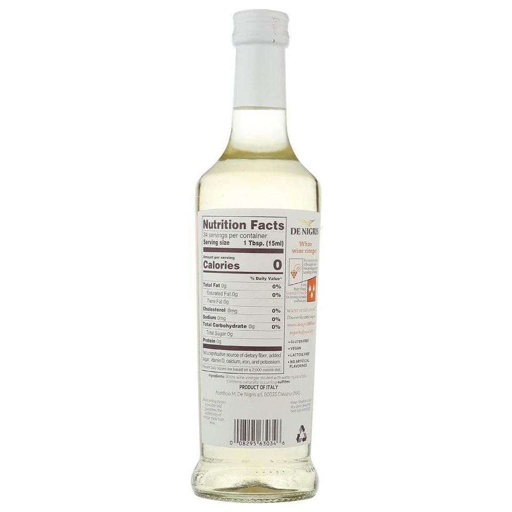 De Nigris De Nigris White Wine Vinegar, 16.90 Fo