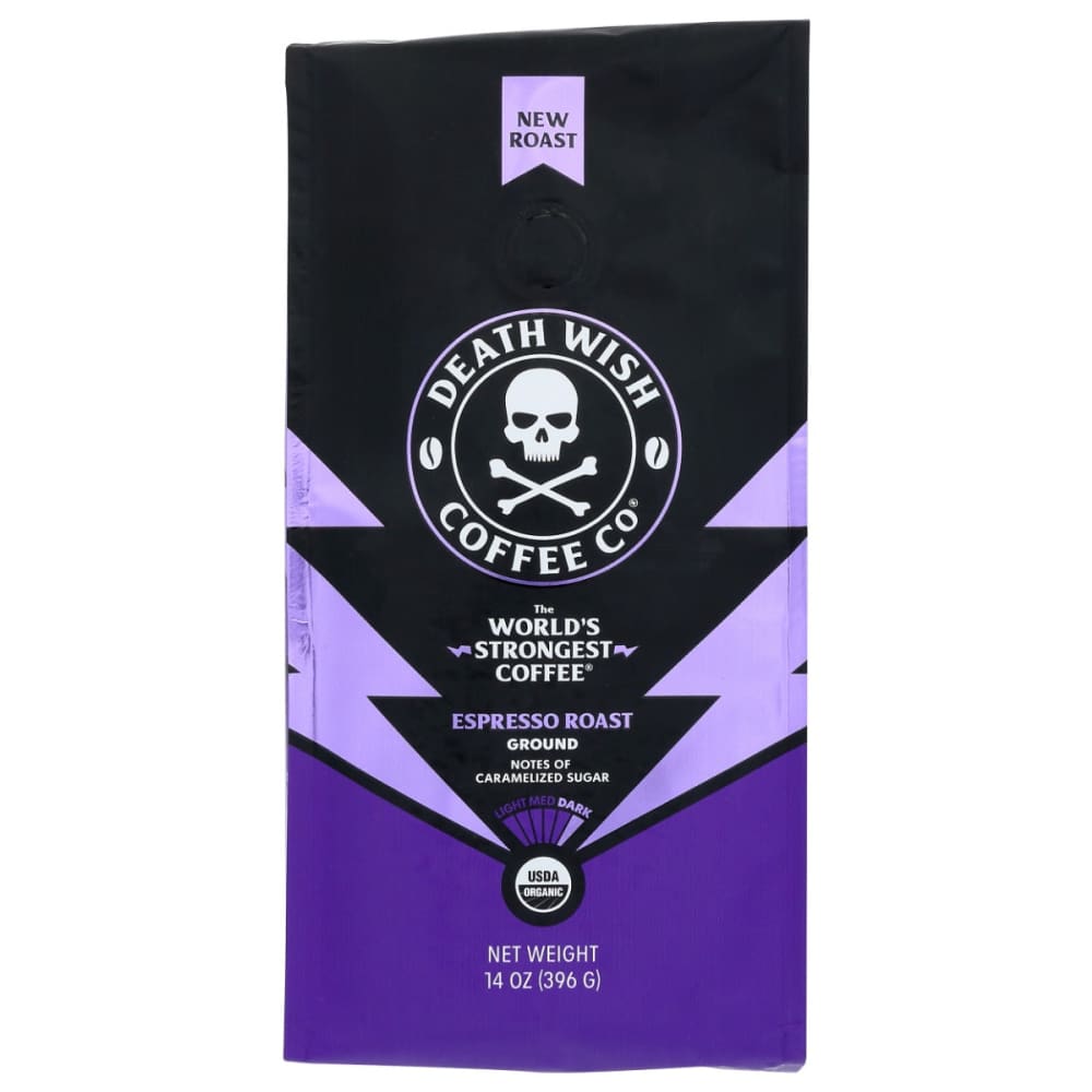 DEATH WISH COFFEE: Cofee Grnd Esprs Ros Org 14 OZ - Grocery > Beverages > Coffee Tea & Hot Cocoa - DEATH WISH COFFEE
