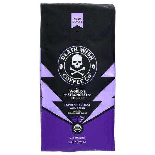 DEATH WISH COFFEE: Cofee Wb Esprss Rost Org 14 OZ - Grocery > Beverages > Coffee Tea & Hot Cocoa - DEATH WISH COFFEE