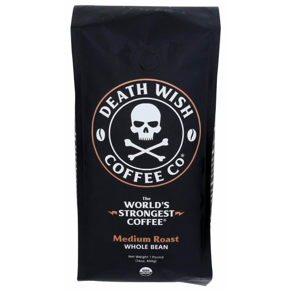 DEATH WISH COFFEE Death Wish Coffee Medium Roast Whole Bean Coffee, 16 Oz