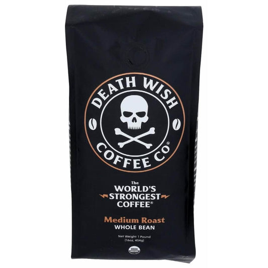 DEATH WISH COFFEE Death Wish Coffee Medium Roast Whole Bean Coffee, 16 Oz
