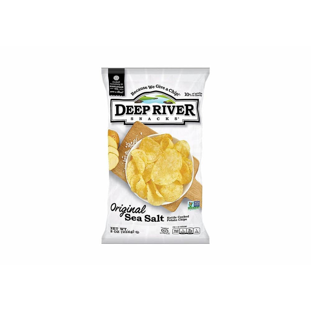DEEP RIVER DEEP RIVER Original Sea Salt Kettle Cooked Potato Chips, 8 oz