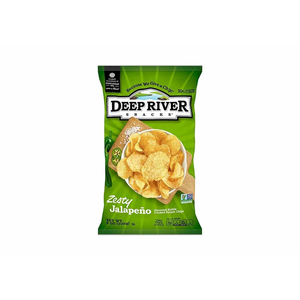 DEEP RIVER DEEP RIVER Zesty Jalapeno Kettle Cooked Potato Chips, 8 oz