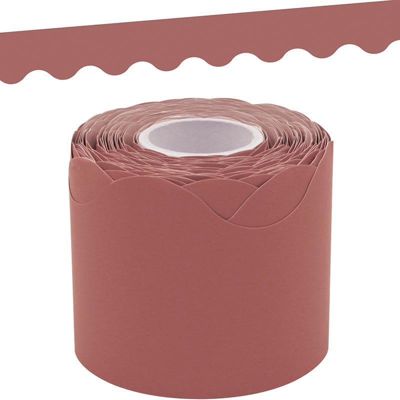 Deep Rose Scalloped Rolled Border (Pack of 6) - Border/Trimmer - Teacher Created Resources